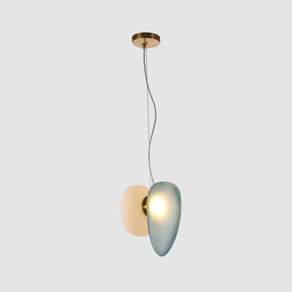 Translucent Frosted Glass Pendant Light Model 3 White + blue / Warm Light Pendant light