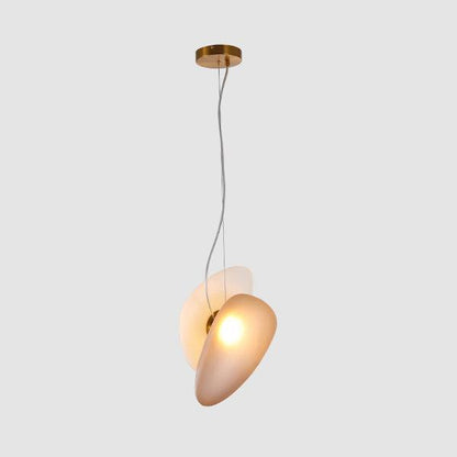 Translucent Frosted Glass Pendant Light Model 4 White + amber / Warm Light Pendant light