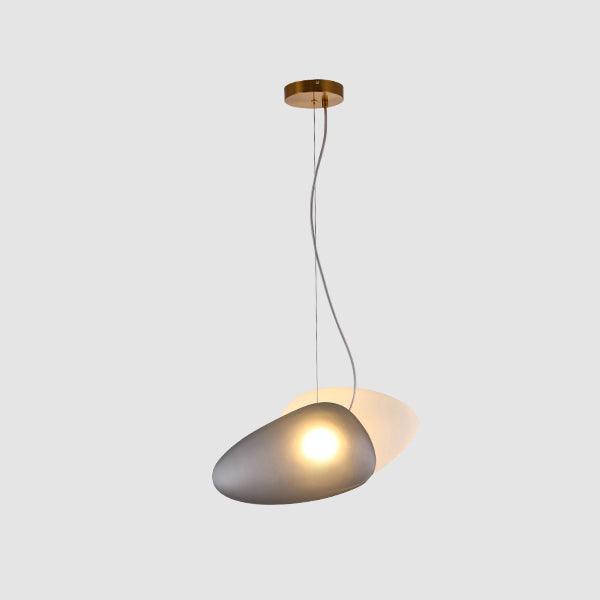 Translucent Frosted Glass Pendant Light Model 9 White + smoky gray / Warm Light Pendant light