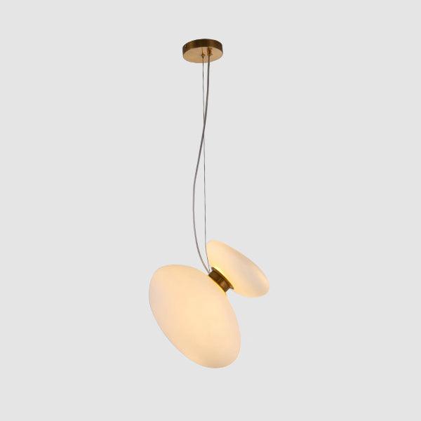 Translucent Frosted Glass Pendant Light Model 12 White + white / Warm Light Pendant light
