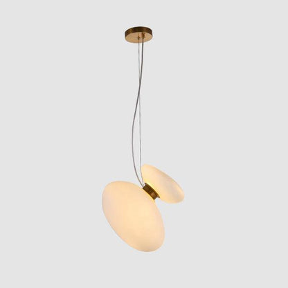 Translucent Frosted Glass Pendant Light Model 12 White + white / Warm Light Pendant light