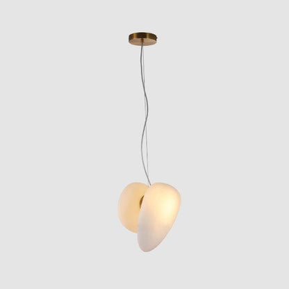 Translucent Frosted Glass Pendant Light Model 18 White + white / Warm Light Pendant light