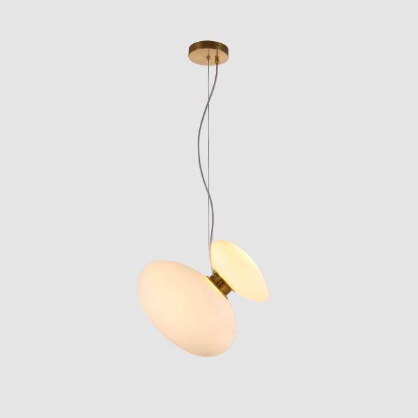 Translucent Frosted Glass Pendant Light Model 22 White + white / Warm Light Pendant light