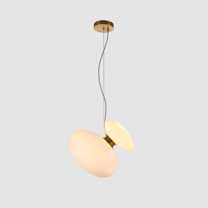 Translucent Frosted Glass Pendant Light Model 22 White + white / Warm Light Pendant light