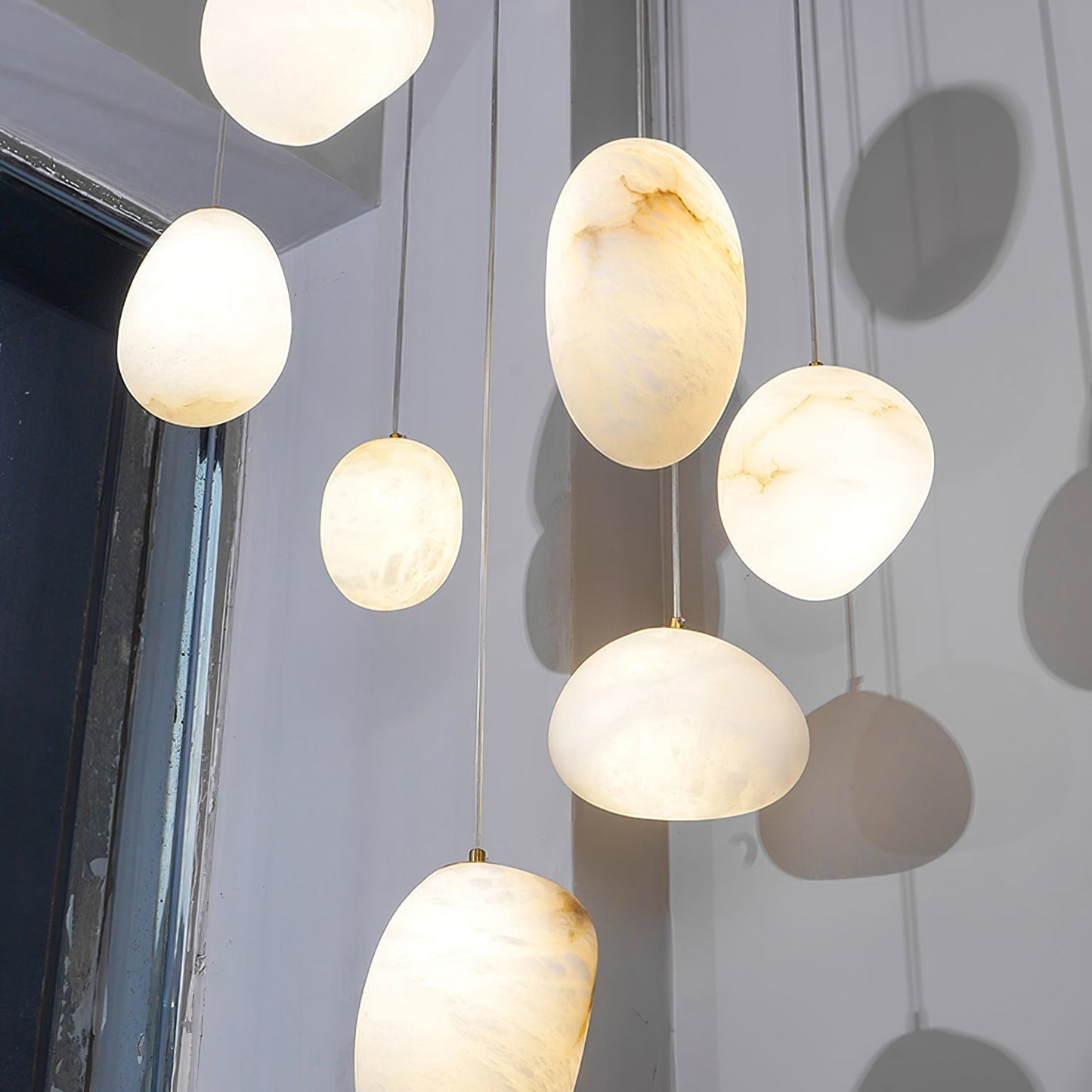 Pebbles Alabaster Pendant Lamp 1001 pendant Lamp