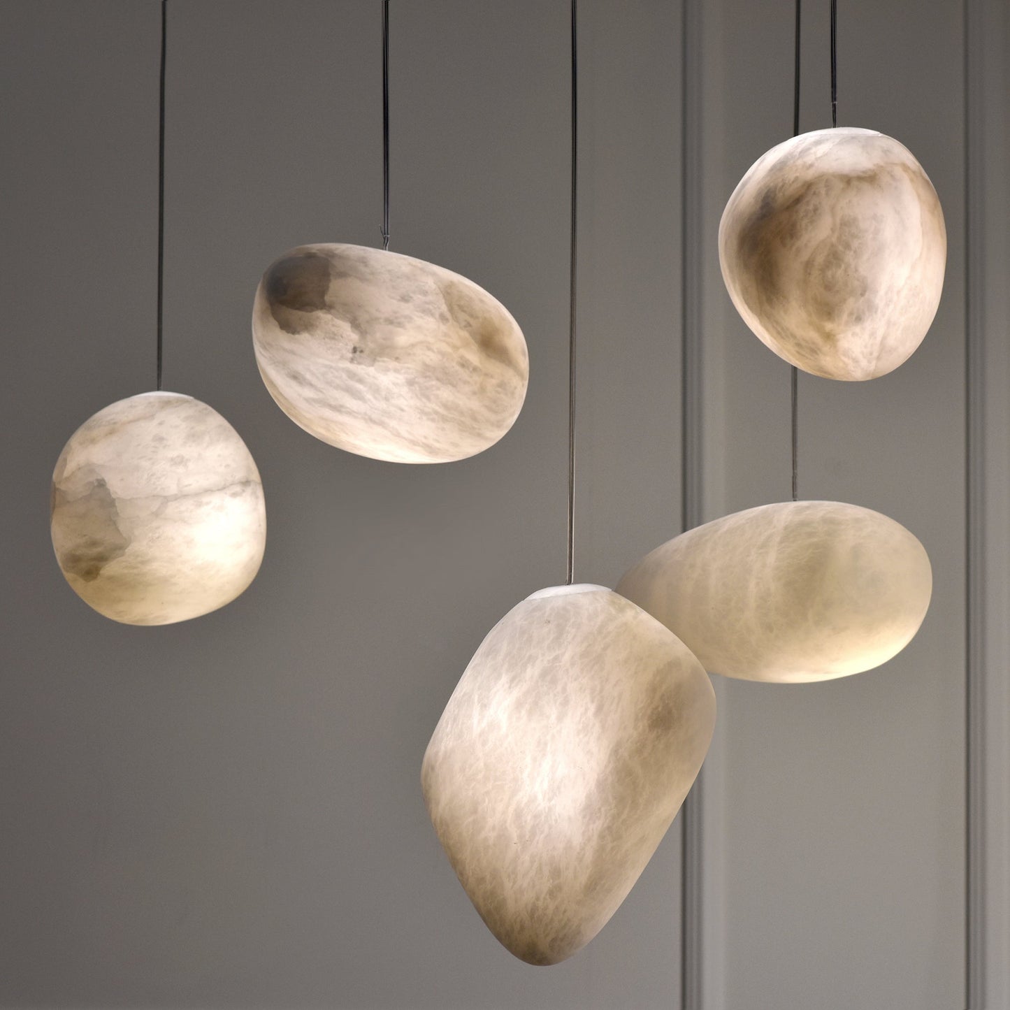 Pebbles Alabaster Pendant Lamp 1001 pendant Lamp