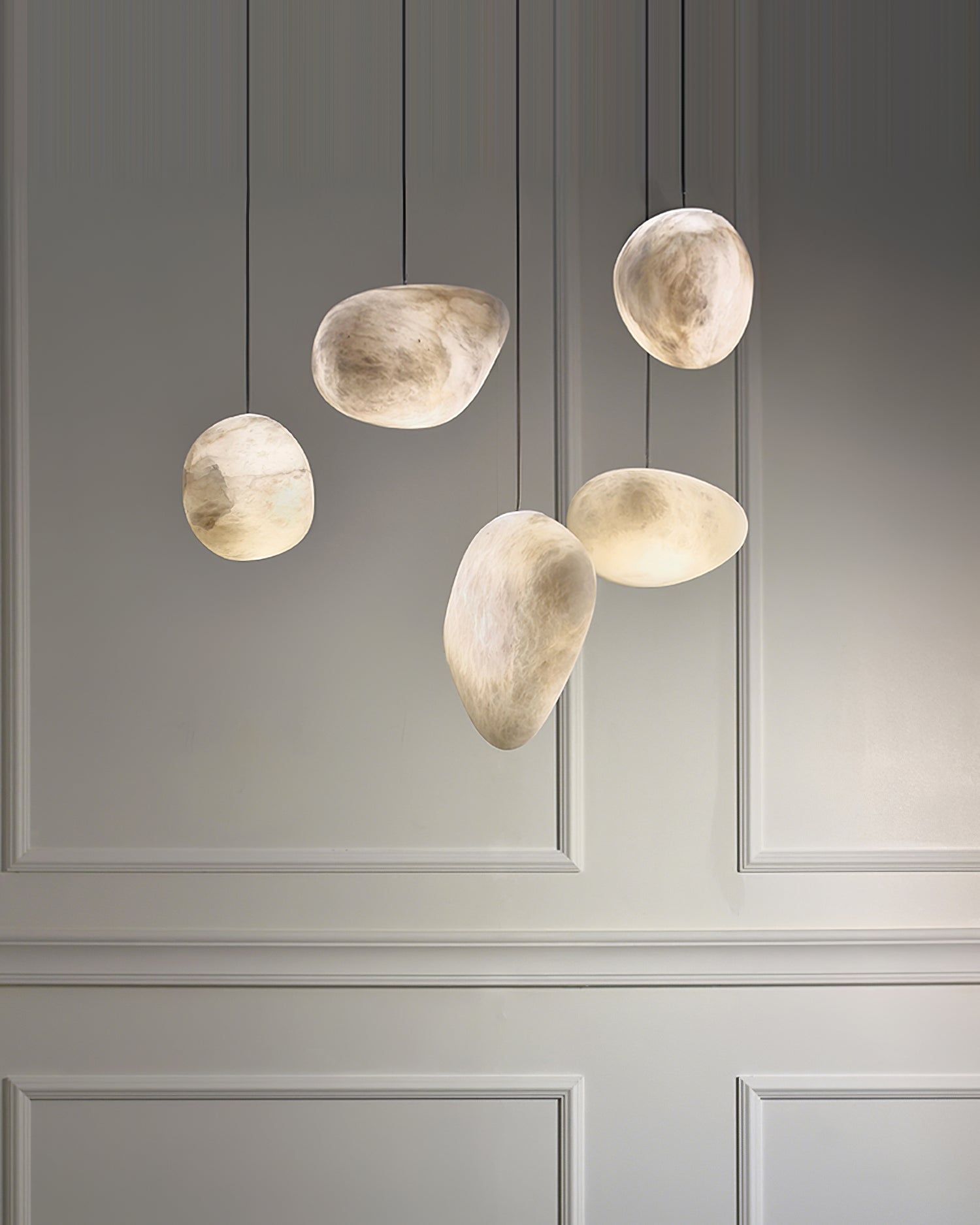 Pebbles Alabaster Pendant Lamp 1001 pendant Lamp