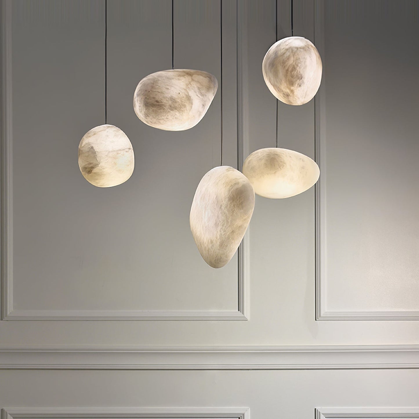 Pebbles Alabaster Pendant Lamp 1001 pendant Lamp