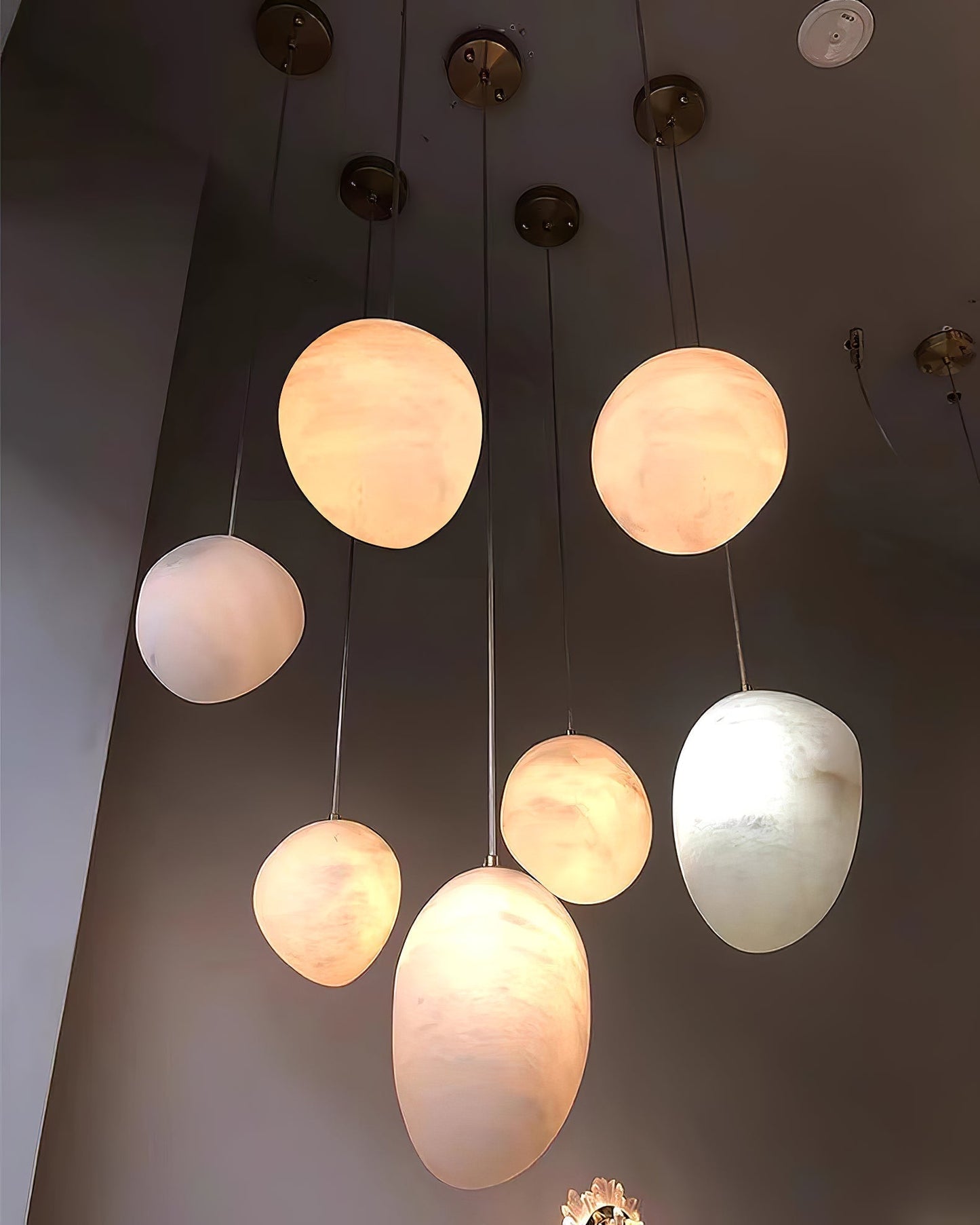 Pebbles Alabaster Pendant Lamp 1001 pendant Lamp
