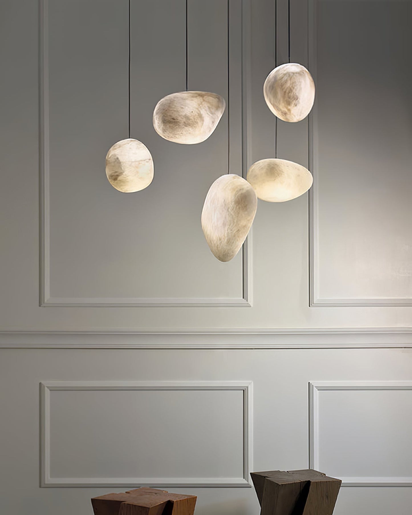 Pebbles Alabaster Pendant Lamp 1001 pendant Lamp