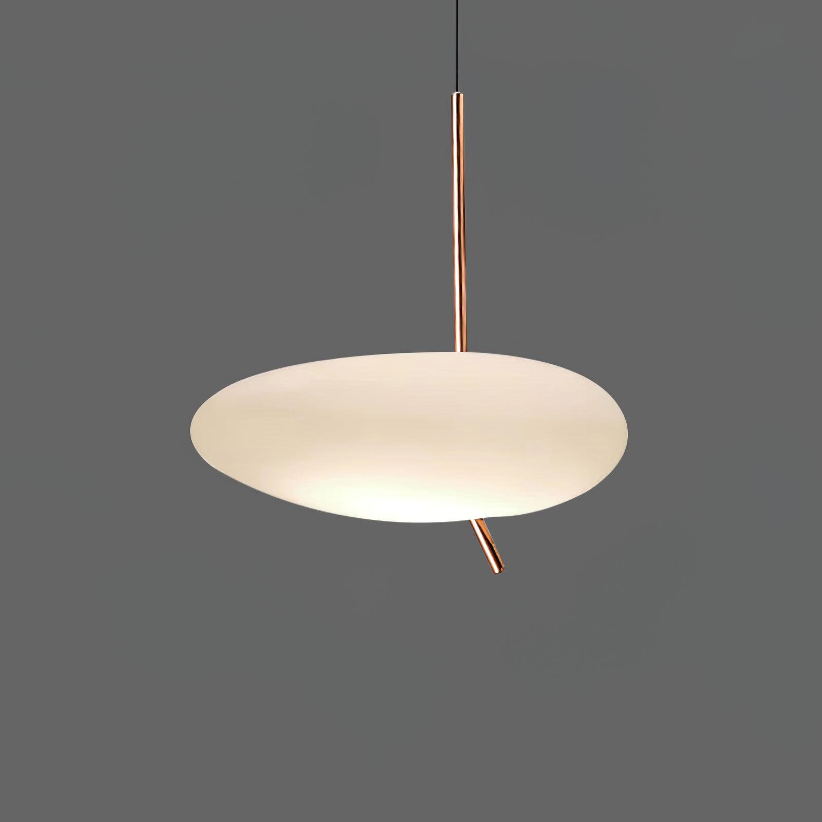 Pebbles Pendant Light Plastic shade: L 8.6″ x H 6.3″ x H 10.2″ / L 22cm x W 16cm x H 26cm / Rose Gold & White / Neutral