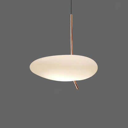 Pebbles Pendant Light Plastic shade: L 8.6″ x H 6.3″ x H 10.2″ / L 22cm x W 16cm x H 26cm / Rose Gold & White / Neutral