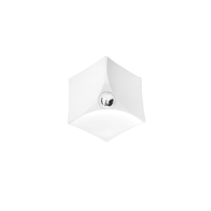 Pentagon Combination Wall Lamp Dia 14.2″ x H 3.5″ / Dia 36cm x H 9cm / White & Chrome Wall lamp