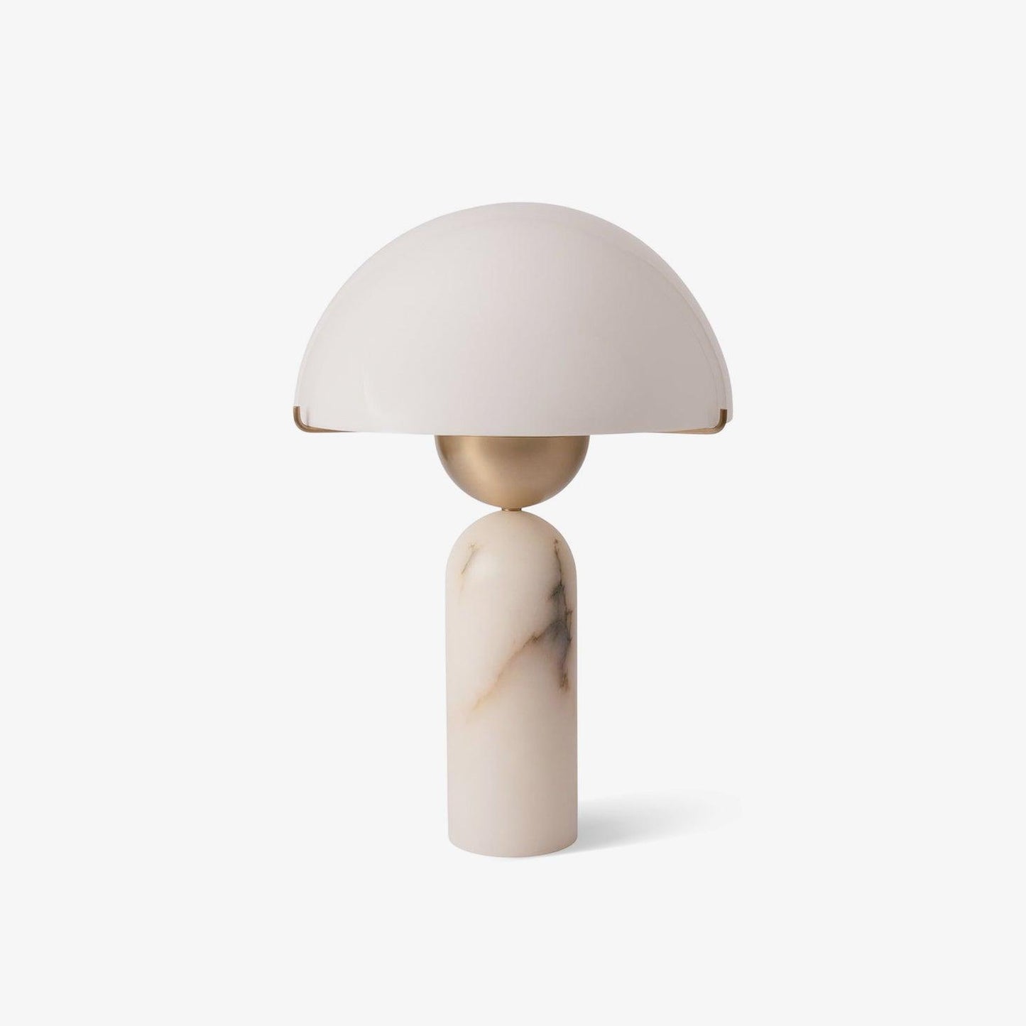 Peono Alabaster Table Lamp Dia 11.8″ x H 17.7″ / Dia 30cm x H 45cm / Gold & White / US Plug Table lamp