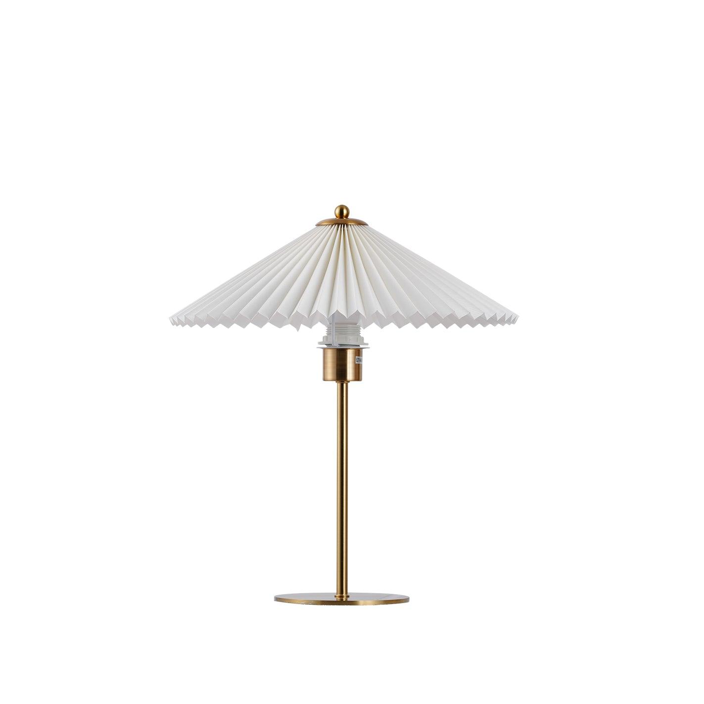 Perla Pleated Table Lamp Dia 14.2″ x H 16.9″ / Dia 36cm x H 43cm / Gold / US Plug Table lamp