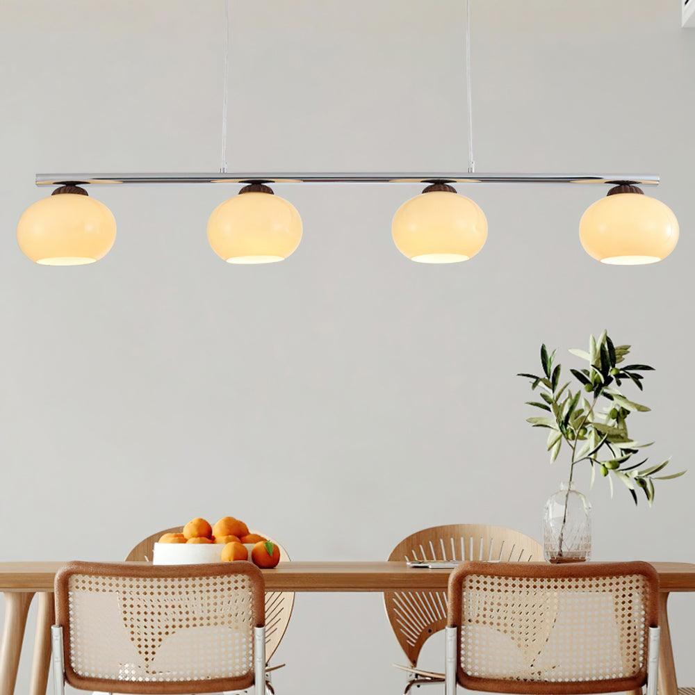 Persimmon Dining Room Chandelier L 47.2″ x 47.2″ / L 120cm x H 120cm / Creamy yellow & Silver Chandelier