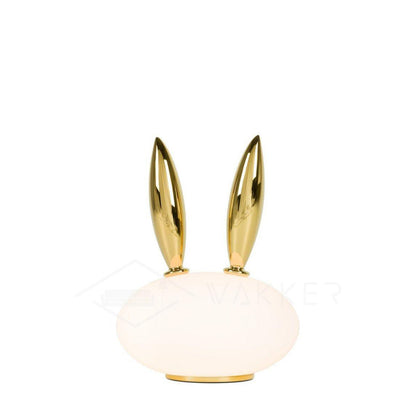 Pet Desk Light Rabbit: ? 8.3″ x H 10.6″ / Dia 21cm x H 27cm / Gold + White / US plug Table lamp