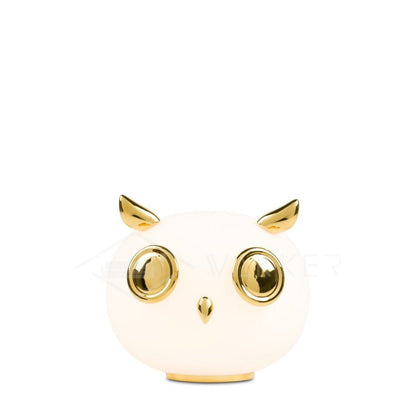 Pet Desk Light Owl: ? 9.5″ x H 8.3″ / Dia 24cm x H 21cm / Gold + White / US plug Table lamp