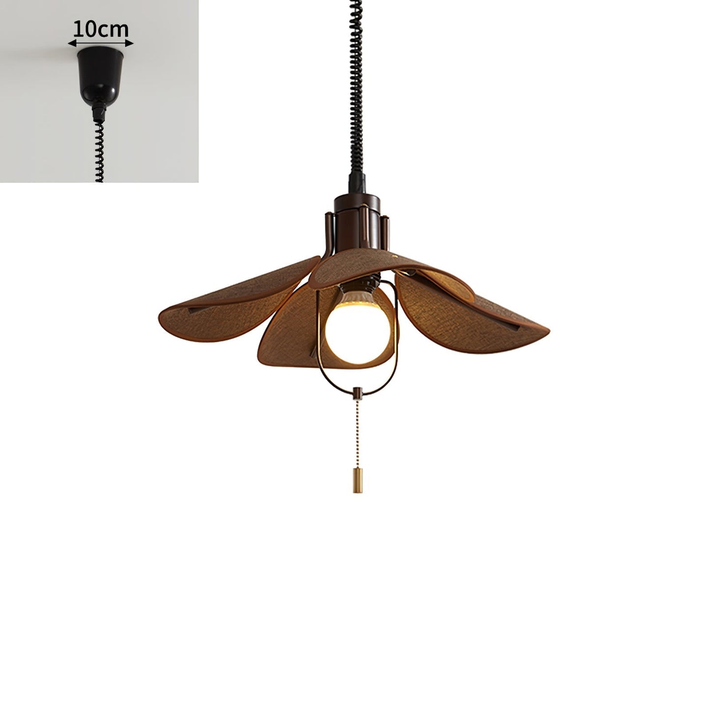 Petal Bloom Pendant Light Model B Dia 20.5″ x H 8.7″ / Walnut Color & Dark Brown Pendant light