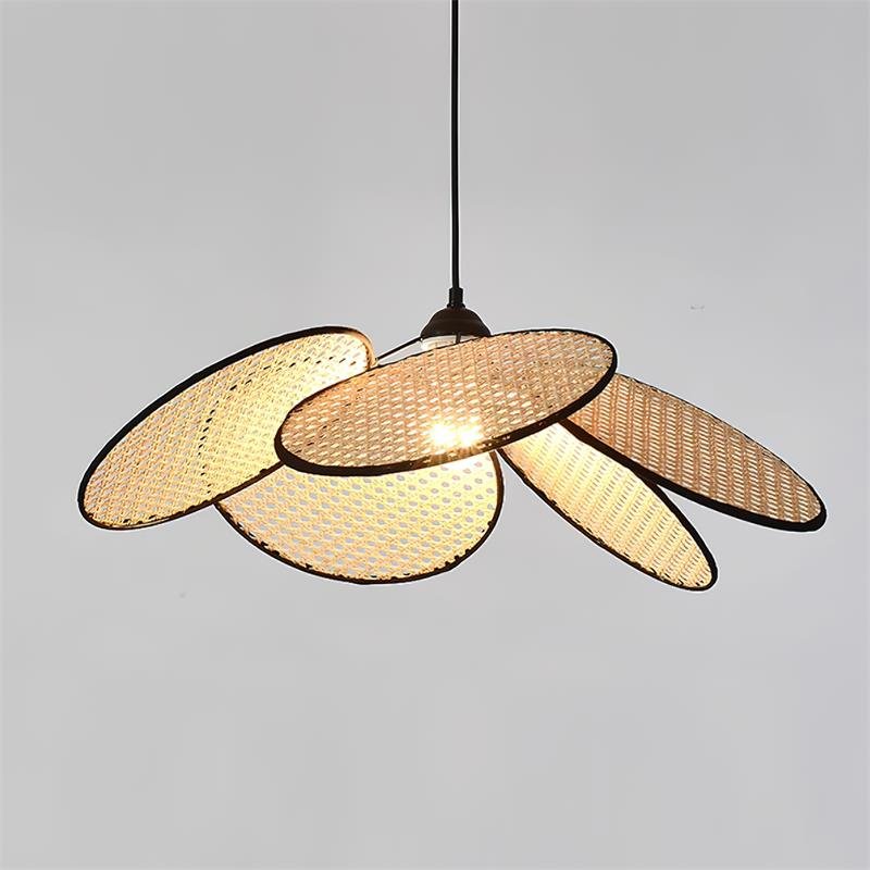 Petals Rattan Pendant Lamp Dia 25.6″ x H 7.8″ / Nature rattan Pendant light