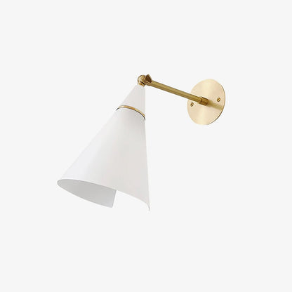 Petite Magari Wall Lamp L 14.2″ x H 11.4″ / L 36cm x H 29cm / White + Brass Wall lamp