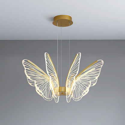 Phalaenopsis Chandelier 8 heads ? 26.7″ x H 11″ / Dia 68cm x H 28cm / Gold & Clear / Three-Color Changing Light
