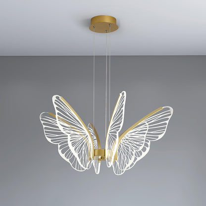 Phalaenopsis Chandelier 6 heads ? 26.7″ x H 11″ / Dia 68cm x H 28cm / Gold & Clear / Three-Color Changing Light