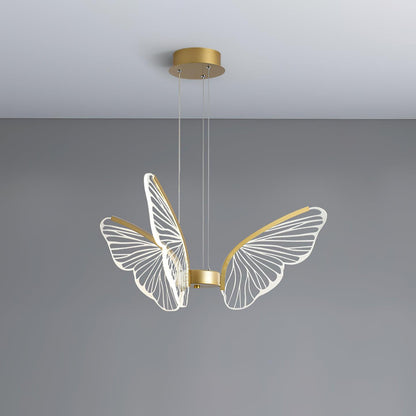 Phalaenopsis Chandelier 3 heads ? 26.7″ x H 11″ / Dia 68cm x H 28cm / Gold & Clear / Three-Color Changing Light