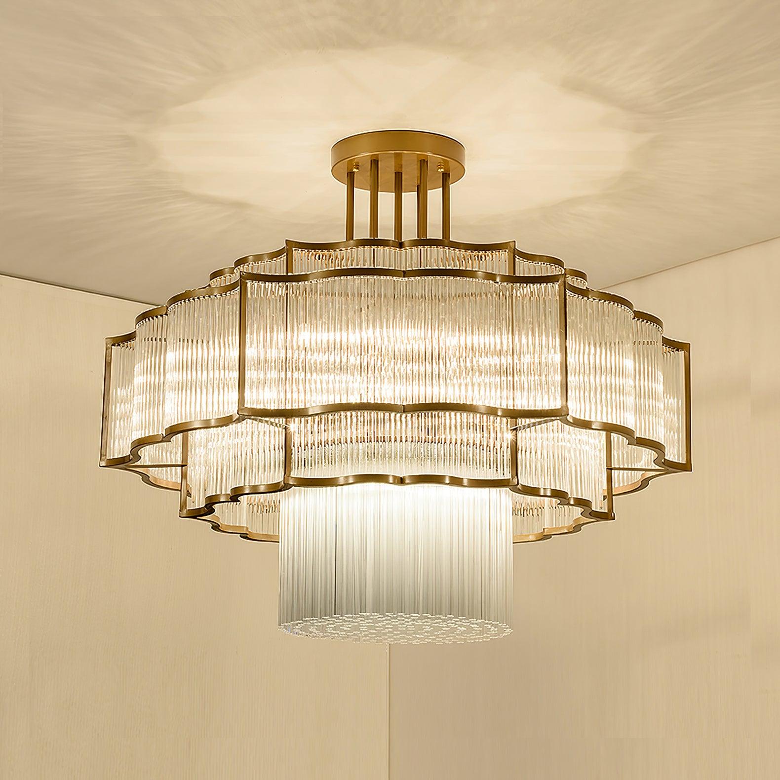 Pharo Ii Chandelier Dia 23.6″ x H 35.4″ / Dia 60cm x H 90cm / Gold Chandelier