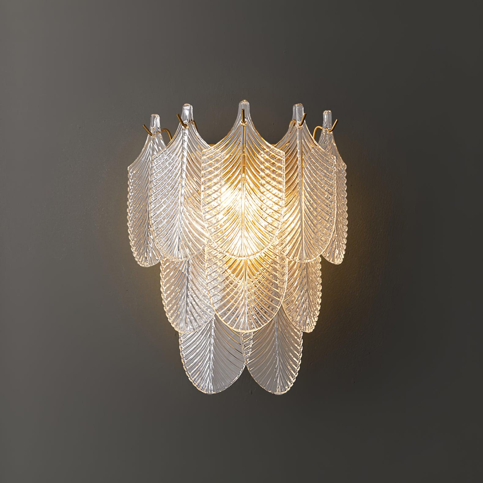 Piemonte Wall Sconce L 11.8″ x W 6.3″ x H 12.6″ / L 30cm x W 16cm x H 32cm / Brass + Clear Wall lamp