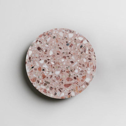 Pin Wall Lamp Dia 7.1″ x H 1.6″ / Dia 18cm x H 4cm / Red Terrazzo / Warm Light Wall lamp