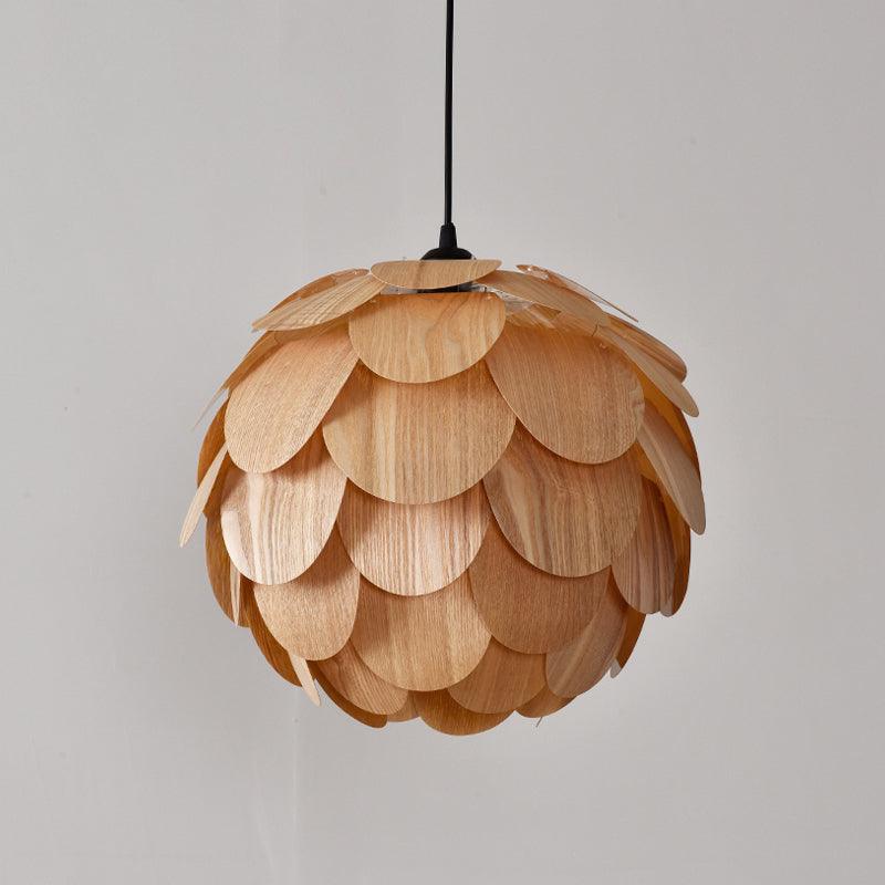 Pinecone Pendant Light ? 15″ x H 12.6″ / Dia 38cm x H 32cm / Wood Pendant light