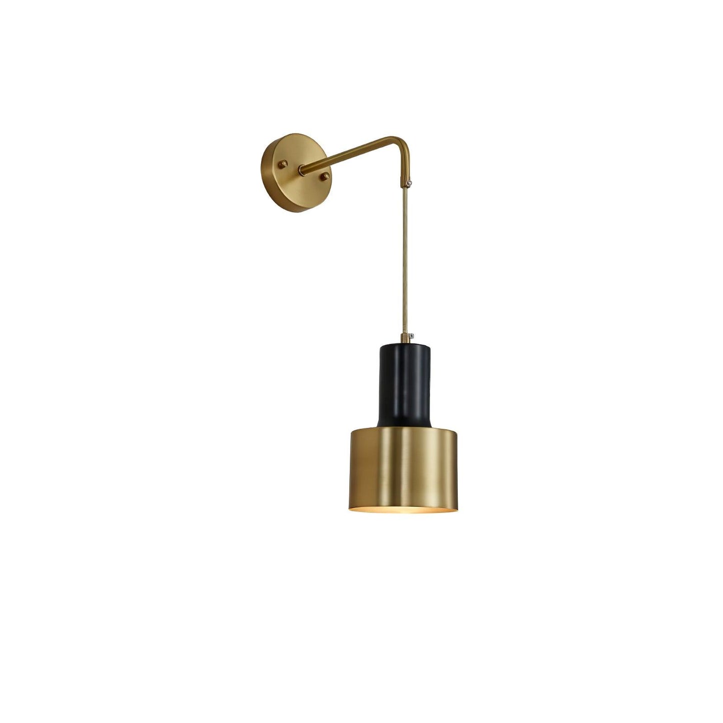 Pino Single Wall Lamp Dia 4.7″ x H 17.7″ / Dia 12cm x H 45cm / Brass & Black Wall lamp