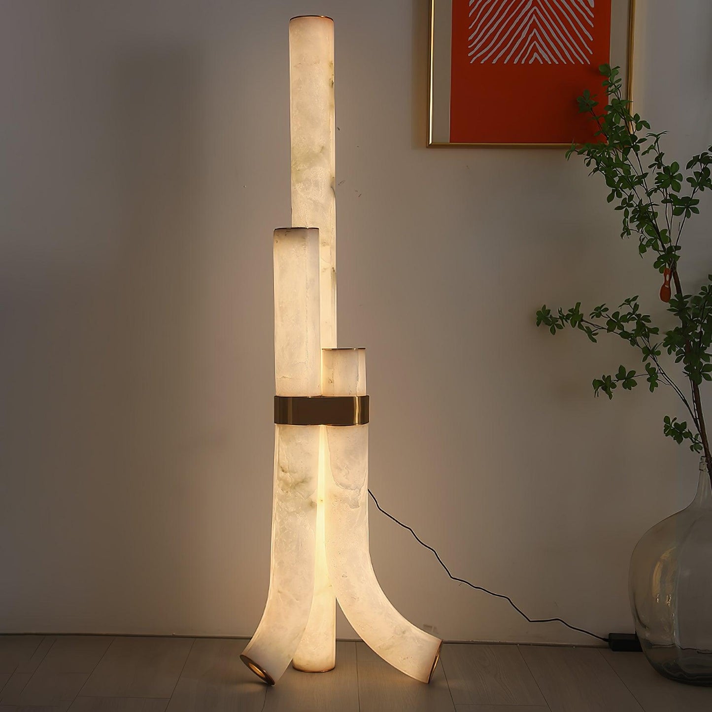Piped Alabaster Floor Lamp Floor lamp