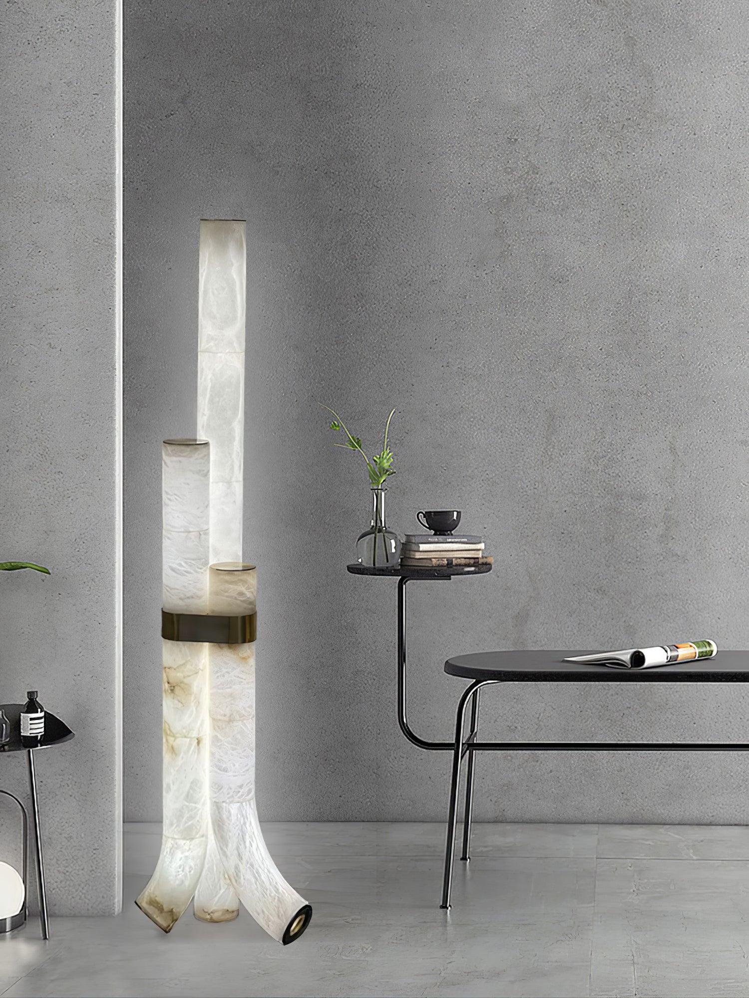 Piped Alabaster Floor Lamp Floor lamp