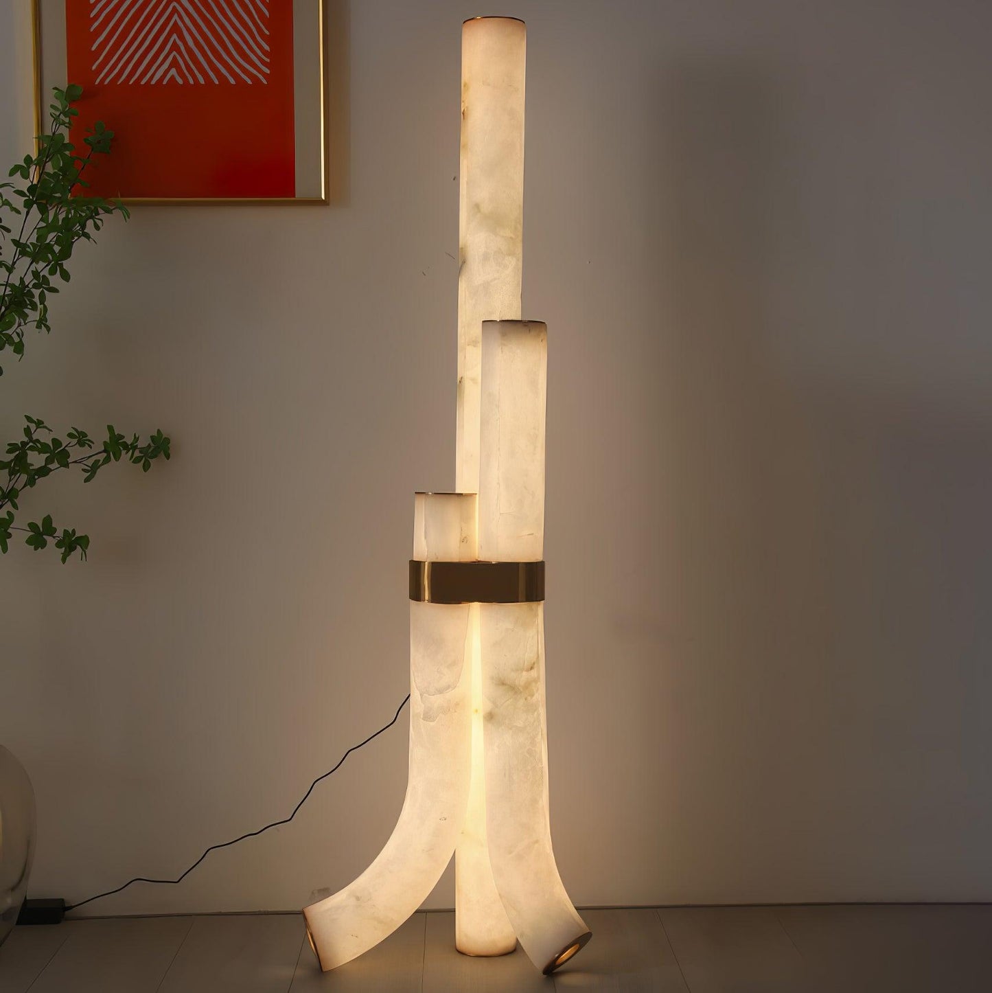 Piped Alabaster Floor Lamp Floor lamp