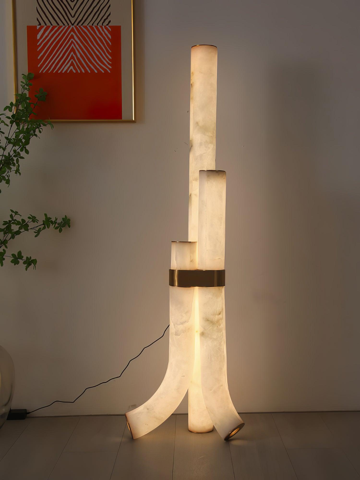 Piped Alabaster Floor Lamp Floor lamp