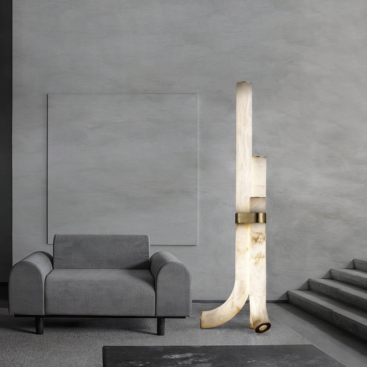 Piped Alabaster Floor Lamp Floor lamp