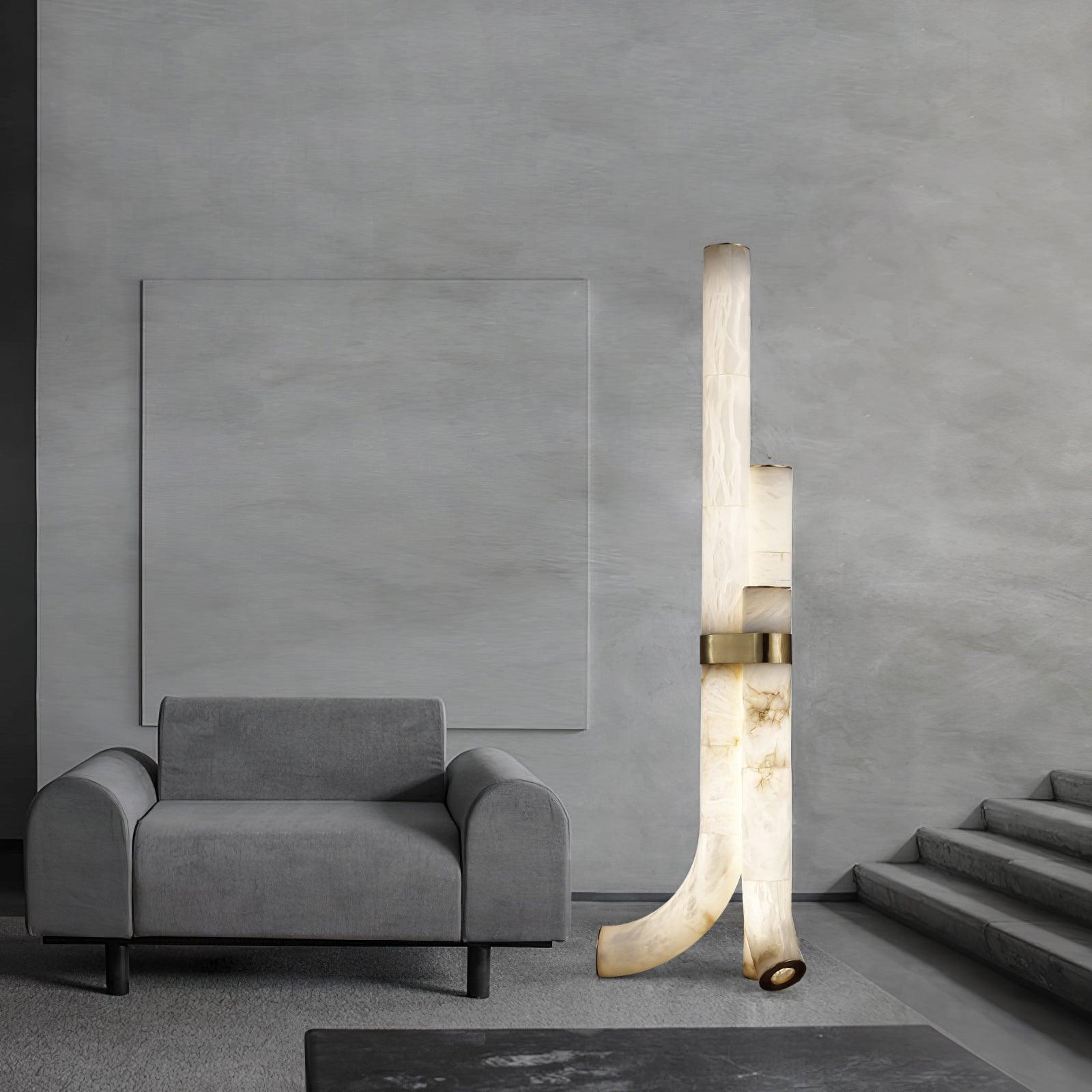 Piped Alabaster Floor Lamp Floor lamp