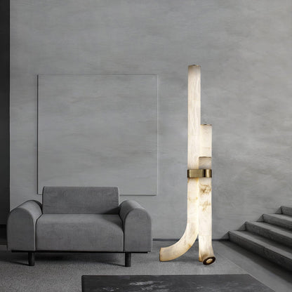 Piped Alabaster Floor Lamp Floor lamp