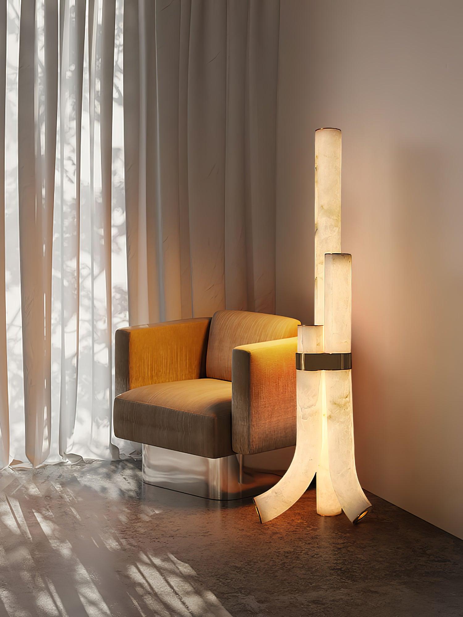 Piped Alabaster Floor Lamp Floor lamp