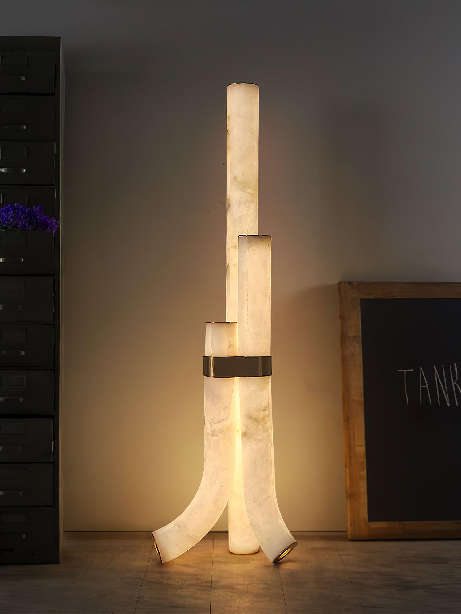 Piped Alabaster Floor Lamp Floor lamp