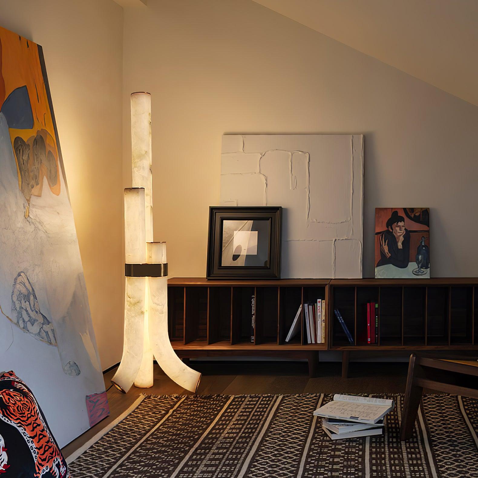 Piped Alabaster Floor Lamp Floor lamp