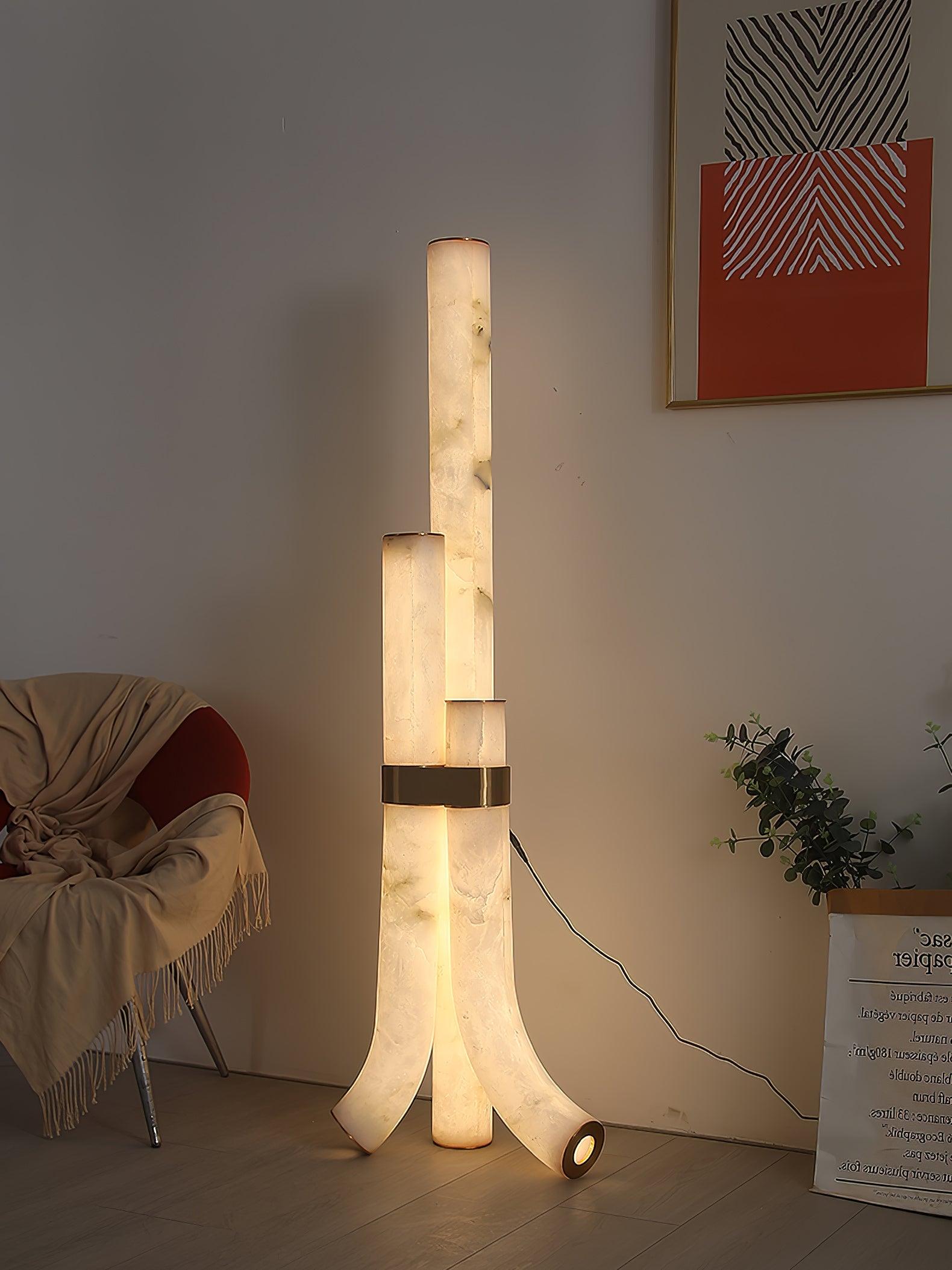 Piped Alabaster Floor Lamp Floor lamp