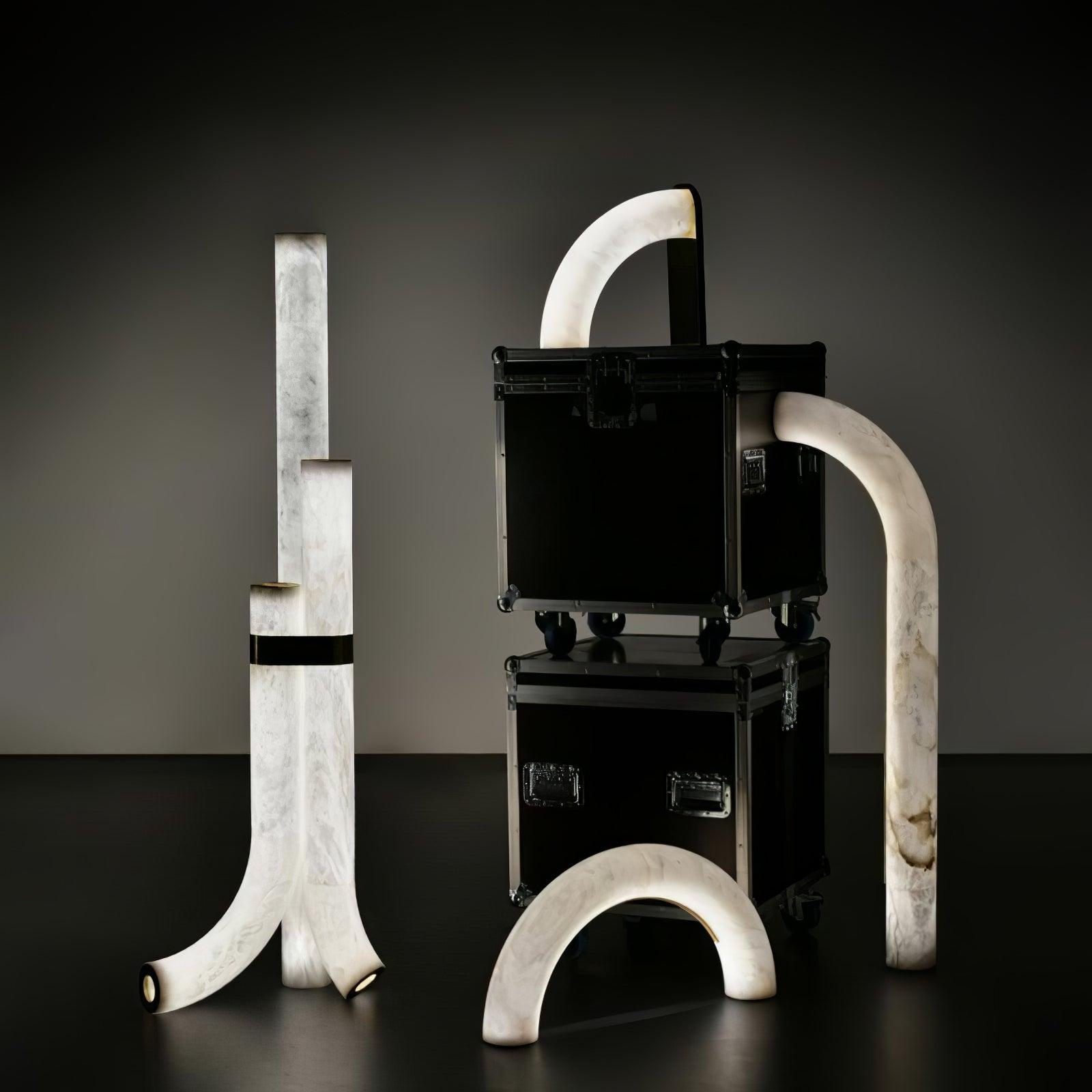 Piped Alabaster Floor Lamp Floor lamp