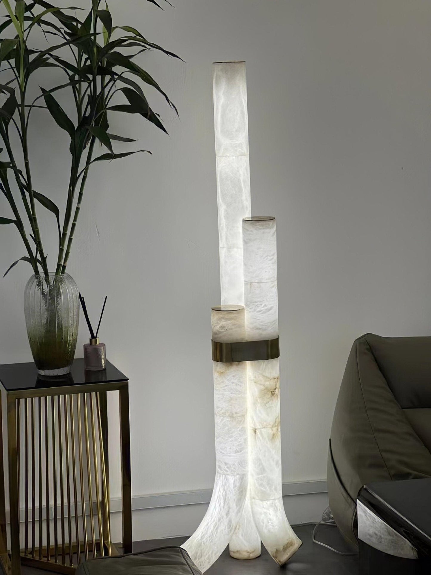 Piped Alabaster Floor Lamp Floor lamp