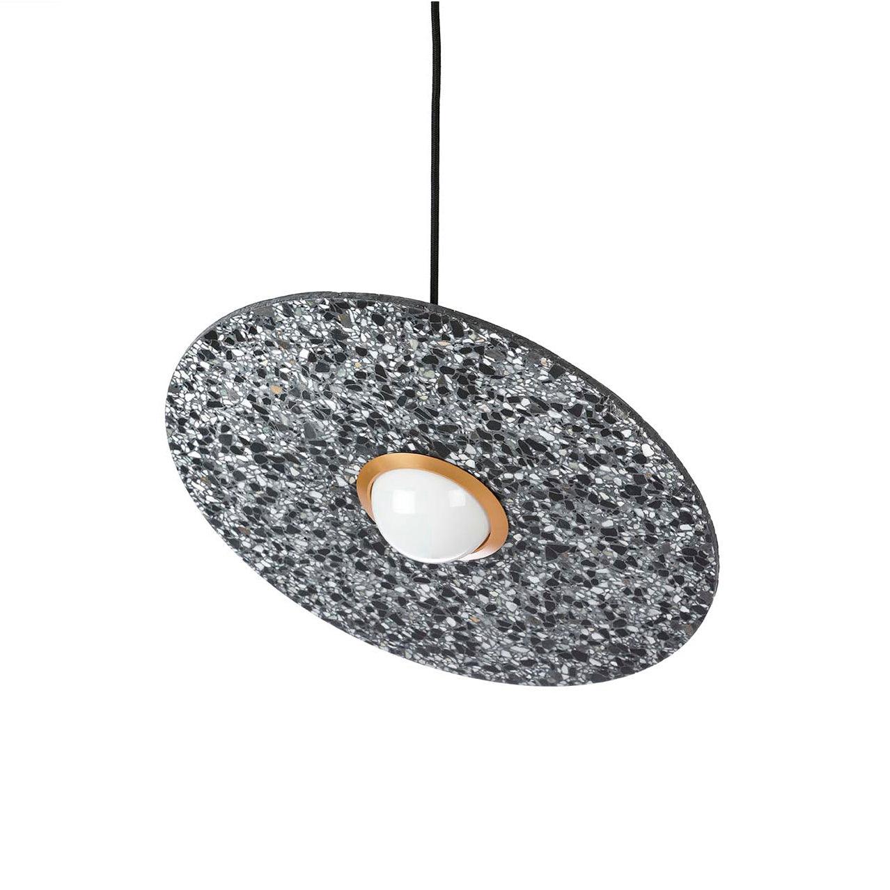 Planet Pendant Lamp Dia 15.8″ x H 5.9″ / Dia 40cm x H 15cm / Black Terrazzo Pendant light