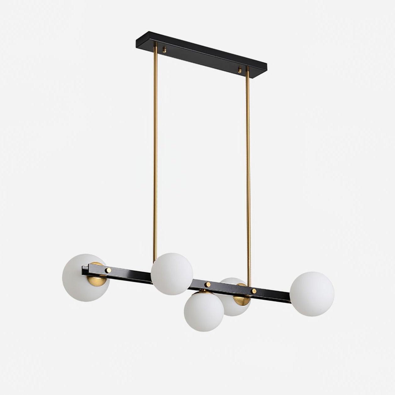 Planeta Pendant Lamp L 31.4″ x H 8.2″ / L 80cm x H 21cm / Brass + Black Pendant light