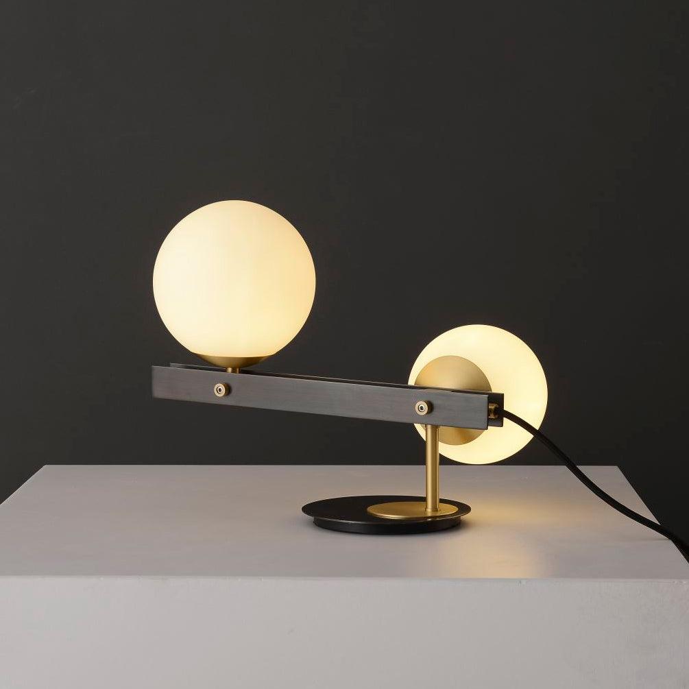Planeta Table Lamp Dia 13.7″ x H 10.6″ / Dia 35cm x H 27cm / Brass + Black / US plug Table lamp