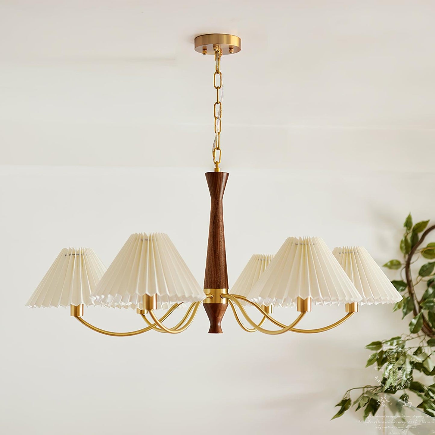 Pleated Chandelier Chandelier